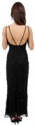Double Strapped Floral Beaded Formal Dress back in Black