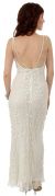 Double Strapped Floral Beaded Formal Dress back