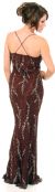 Straight Formal Prom Dress Beaded on Silk back
