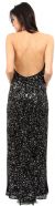 Halter Beaded Long Formal Gown back