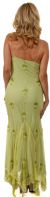 Spaghetti Straps Formal Beaded Dress with Handkerchief Skirt back