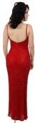 Fully Beaded Slim Cut Formal Dress back
