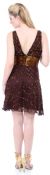 Fully Beaded V-Neck Short Dress back in Bronze