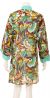Long Sleeve Floral Print Aqua Summer Dress back