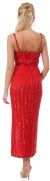 Spaghetti Straps V-Neck Long Sequined Formal Dress back