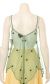 Spaghetti Strapped Petal Beaded Translucent Top back in Teal