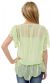 Short Sleeved Assymetric Sheer Top back in Apple Green