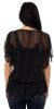 Short Sleeved Assymetric Sheer Top back