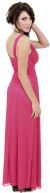 Elegant Wrap Around Shirred Bridesmaid Dress back