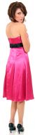 Strapless Two Toned Prom Dress With Bow Appliqu back
