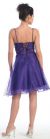 Sequin Bodice Crystal Mesh Skirt Short Party Dress back