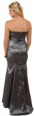 Strapless Long Figure Hugging Formal Dress with Train back