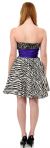 Strapless Sequined Zebra Print Short Cocktail Dress back