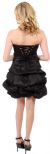 Strapless Bubble Prom Dress with Floral Details back
