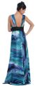 Empire Style Multi Color Full Length Formal Dress back