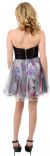 Strapless Short Prom Dress with Floral Design back