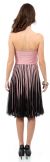 Strapless Knee Length Party Dress with Braided Bustline back