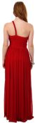 Single Shoulder Shirred Brooch Formal Prom Dress back