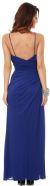 Spaghetti Straps Gathered Long Formal Homecoming Dress back