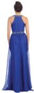 Halter neck Floor Length Formal Prom Dress with Rhinestones back