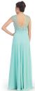 Floral Lace Bust Long Formal Prom Dress with Cutout Back back