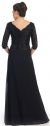 V-Neck Lace Top Long Formal Mother of the Bride Dress back