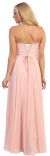Strapless Long Formal Prom Dress with Lace & Rhinestones back