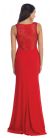 Sleeveless Beaded Front Slit Long Formal Prom Dress back