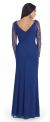 V-Neck Full Sleeves Long Formal Mother of the Bride Dress back