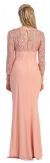 Bateau Neck Sequins Bodice Long Formal MOB Dress back