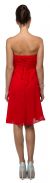 Strapless Pleated Bodice Short Bridesmaid Graduation Dress back