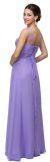 Mesh Neck Ruched Bust Long formal Bridesmaid Dress back