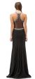 Bejeweled Sheer Mesh Top Floor Length Formal Prom Dress back