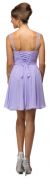Ruched Bodice Beaded Straps Short Bridesmaid Dress back