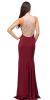 Rhinestones Mesh Neck & Back Long Formal Prom Dress back