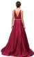 V-Neck Bejewel Waist Floor Length Puffy Prom Pageant Dress back