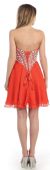 Strapless Bejeweled Bodice Short Party Prom Dress back