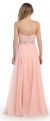 Strapless Sequins Inner Skirt Long Formal Prom Dress back