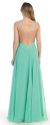 Rhinestones Mesh Bust Long Prom Pageant Dress back