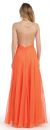 Rhinestones Mesh Bust Long Prom Pageant Dress back in Orange