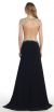 Mesh Rhinestones Bodice Floor Length Prom Pageant Dress back in Black