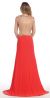 Mesh Rhinestones Bodice Floor Length Prom Pageant Dress back