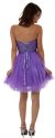 Strapless Mesh Short Party Dress with Beaded Bust back