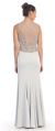 Rhinestones Mesh Top Flared Skirt Long Prom Dress back