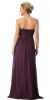 Strapless Shirred Bust Ruffled Skirt Long Bridesmaid Dress back in Eggplant