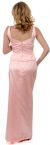 Satin Beaded Full Length Bridesmaid Dress back