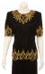 Sequin Flower Bud Two Piece Formal Gown in closeup