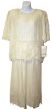 Main image of Half Sleeves Tea Length Formal Sequined Two Piece Dress