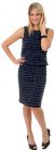 Main image of Round Neck Sleeveless Sequined Blouse and Straight Skirt