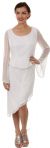 Main image of Round Neck Full Sleeves 2-Piece Beaded Cocktail Dress 